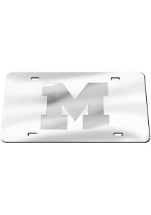 Michigan Wolverines Silver Frosted Car Accessory License Plate