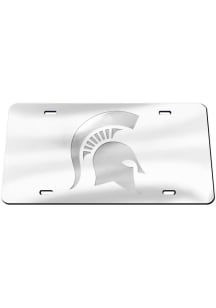Michigan State Spartans Silver Frosted Car Accessory License Plate