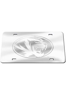 Missouri Tigers Silver Frosted Car Accessory License Plate
