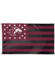 Southern Illinois Salukis 3x5 American Silk Screen Grommet Flag - Red