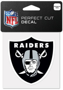 Las Vegas Raiders 4x4 Inch Auto Decal - Black