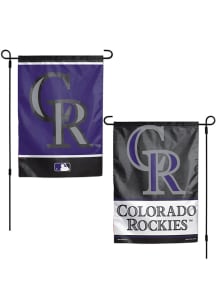 Colorado Rockies 2 Sided Team Logo Garden Flag - Purple