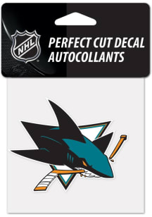 San Jose Sharks 4x4 inch Auto Decal - Blue