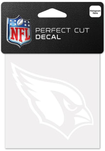 Arizona Cardinals White 4x4 Inch Auto Decal - White