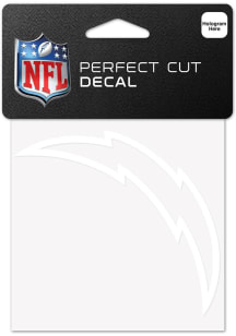 Los Angeles Chargers White 4x4 Inch Auto Decal - White