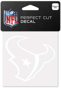 Houston Texans White 4x4 Inch Auto Decal - White