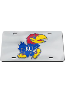 Kansas Jayhawks Silver Team Color Silver Car Accessory License Plate