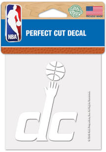 Washington Wizards White 4x4 Inch Auto Decal - White