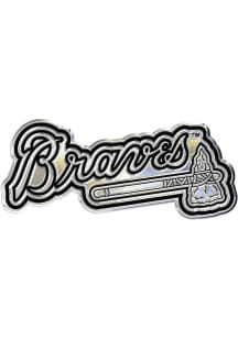 Atlanta Braves Chrome Car Emblem - Silver