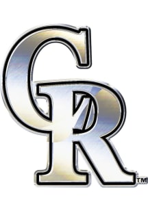 Colorado Rockies Chrome Car Emblem - Silver
