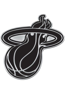 Miami Heat Chrome Car Emblem - Silver