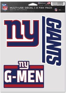 New York Giants Triple Pack Auto Decal - Blue