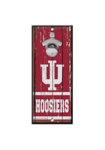 Indiana Hoosiers Bottle Opener Sign - Crimson