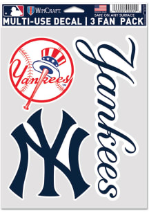 New York Yankees Triple Pack Auto Decal - Blue