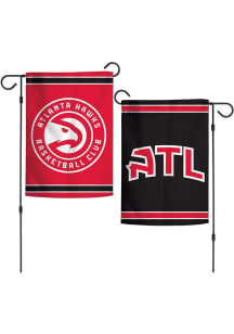 Atlanta Hawks 2 Sided Team Logo Garden Flag - Red