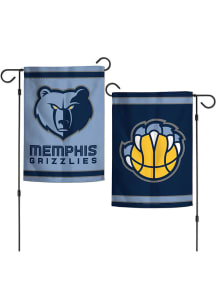 Memphis Grizzlies 2 Sided Team Logo Garden Flag - Blue