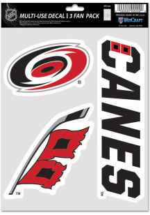 Carolina Hurricanes Triple Pack Auto Decal - Black