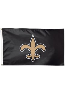 New Orleans Saints 3x5 ft Silk Screen Grommet Flag - Black