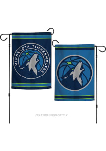 Minnesota Timberwolves 2 Sided Team Logo Garden Flag - Blue