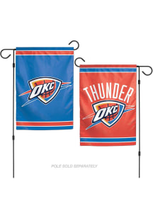 Oklahoma City Thunder 2 Sided Team Logo Garden Flag - Blue