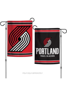 Portland Trail Blazers 2 Sided Team Logo Garden Flag - Red