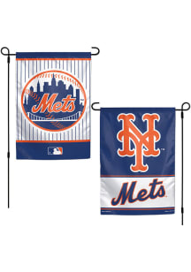 New York Mets 2 sided team logo Garden Flag - White