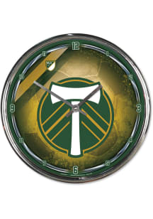 Portland Timbers Chrome Wall Clock
