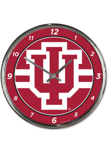 Indiana Hoosiers Chrome Wall Clock