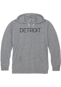 Rally Detroit Mens Grey Disconnected Long Sleeve Hoodie