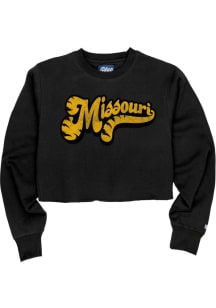 Blue 84 Missouri Womens Black Tiger Tail Crew Sweatshirt