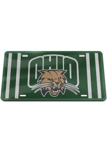 Ohio Bobcats Green Team Color Acrylic Car Accessory License Plate
