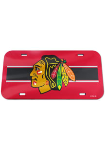 Chicago Blackhawks Black Team Color Acrylic Car Accessory License Plate
