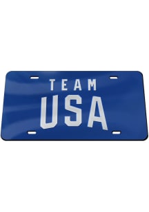 Team USA Blue Team Color Acrylic Car Accessory License Plate