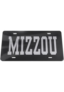 Missouri Tigers Black Silver Logo Black Background Car Accessory License Plate