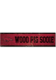 Arkansas Razorbacks 1.5x6 Wood Magnet