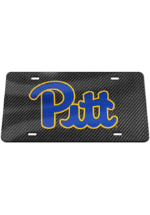 Pitt Panthers Black Carbon Fiber Car Accessory License Plate
