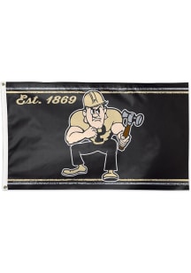 Purdue Boilermakers 3x5 Mascot Silk Screen Grommet Flag - Gold