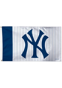 New York Yankees 3x5 Pinstripe Silk Screen Grommet Flag - Blue
