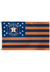 Houston Astros 3x5 Star Stripes Silk Screen Grommet Flag - Navy Blue