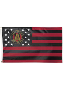 Atlanta United FC 3x5 Star Stripes Silk Screen Grommet Flag - Red