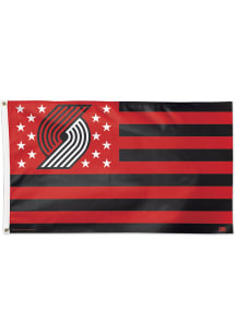 Portland Trail Blazers 3x5 Star Stripes Silk Screen Grommet Flag - Red