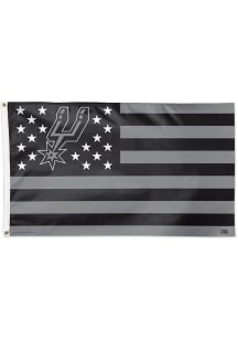 San Antonio Spurs 3x5 Star Stripes Silk Screen Grommet Flag - Black