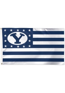 BYU Cougars 3x5 Star Stripes Silk Screen Grommet Flag - Blue