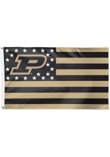Purdue Boilermakers 3x5 Star Stripes Silk Screen Grommet Flag - Gold