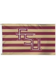 Florida State Seminoles 3x5 Striped Silk Screen Grommet Flag - Red