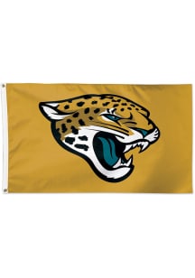 Jacksonville Jaguars 3x5 Gold Silk Screen Grommet Flag - Gold