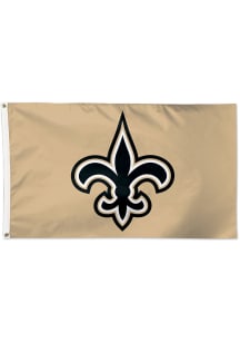 New Orleans Saints 3x5 Gold Silk Screen Grommet Flag - Gold
