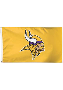 Minnesota Vikings 3x5 Yellow Silk Screen Grommet Flag - Yellow