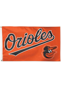 Baltimore Orioles 3x5 Silk Screen Grommet Flag - Black