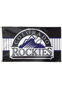 Colorado Rockies 3x5 Striped Silk Screen Grommet Flag - Purple